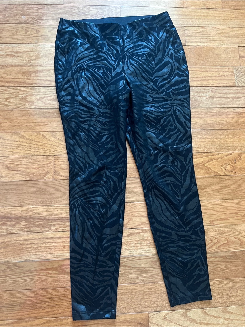 INC Black Shimmer Animal Print Leggings